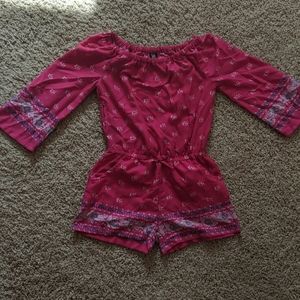 Girls romper with Bardot (off shoulder) neckline